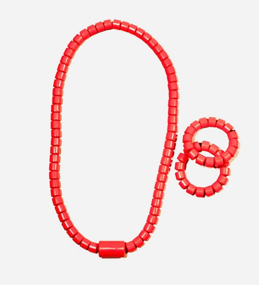 African Red Beads with Bracelet Unisex Igbo Beads Handmade