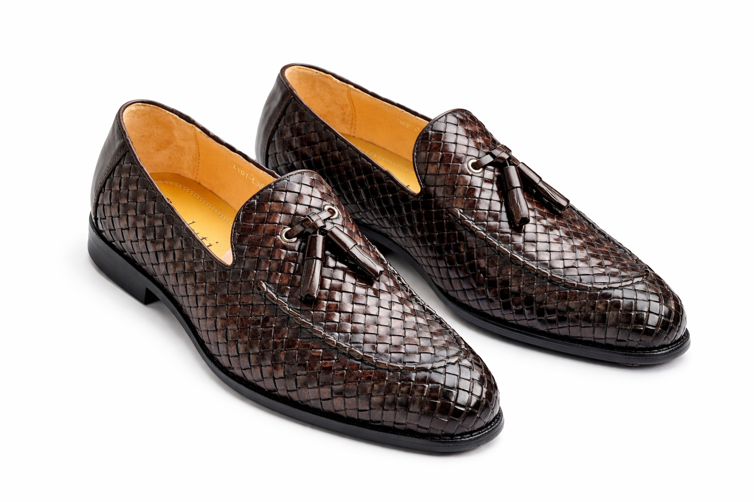 Berluti Tassel Loafers - Dark Brown Woven Leather