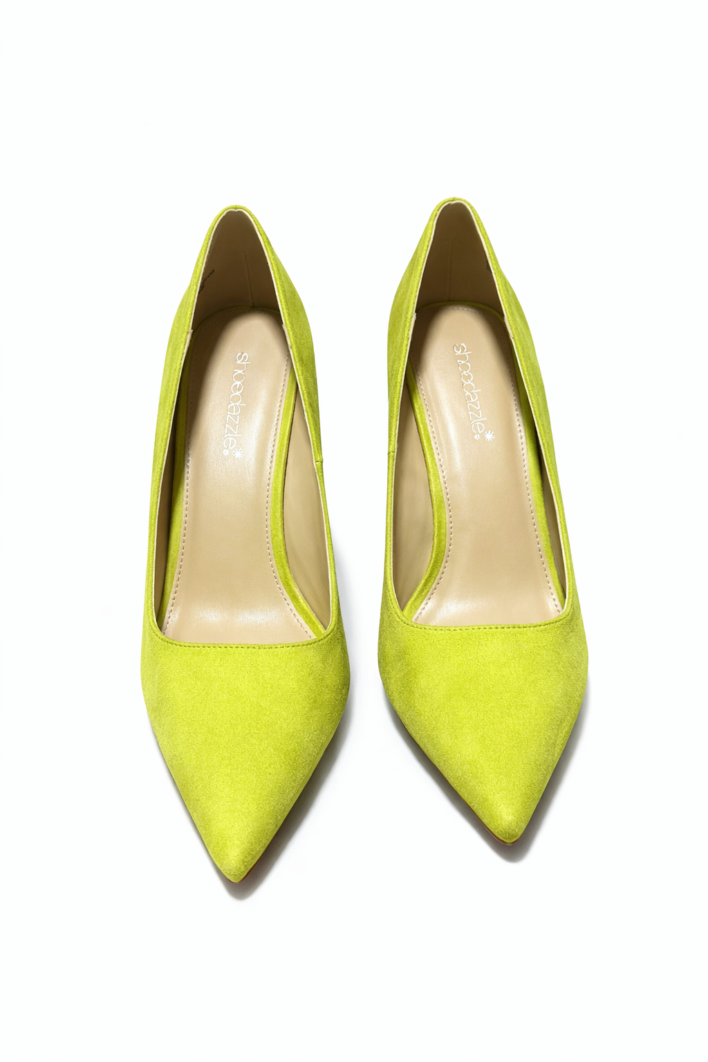 Elegant Lime Green Suede Pointed Toe Stiletto Pumps – Women’s High Heels Size 10