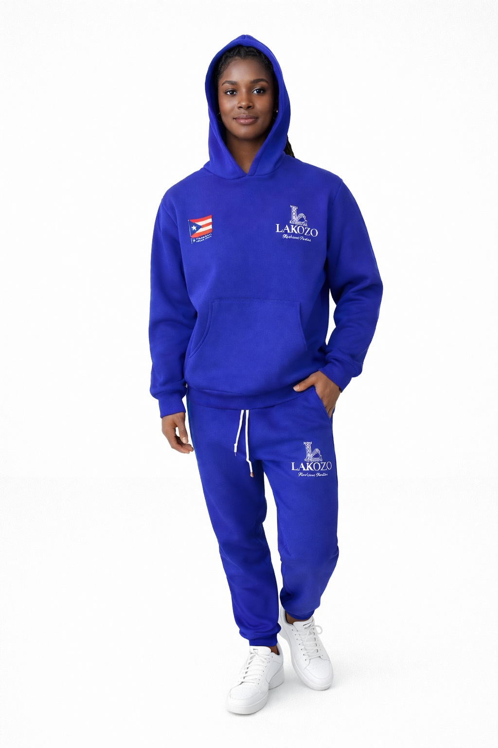 LAKOZO Royal Blue Premium Hoodie & Jogger Set – Unisex Streetwear Tracksui